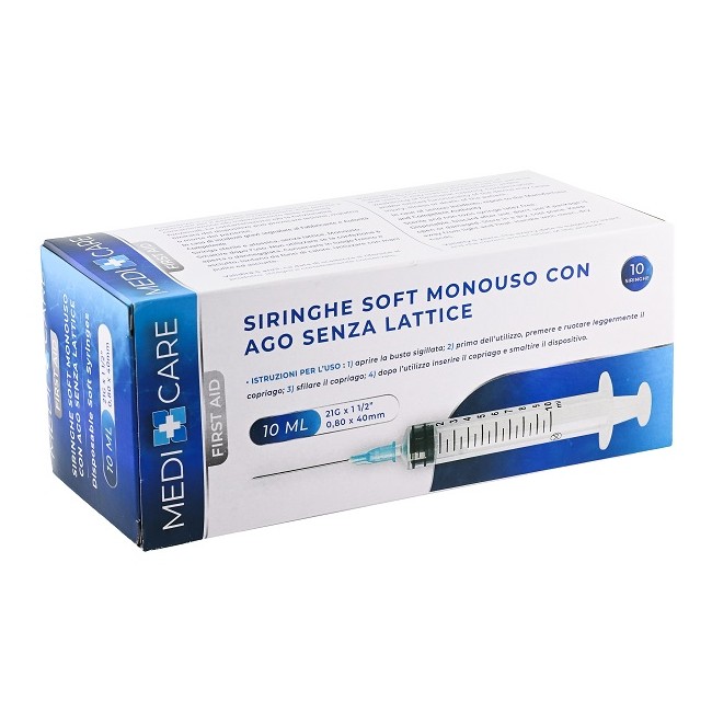 Gammadis Farmaceutici Siringa Soft Capacita' 10ml Ago Gauge 21 Confezione 10 Pezzi Gammadis Gammadis Farmaceutici Siringa Soft Capacita' 10ml Ago Gauge 21 Confezione 10 Pezzi Gammadis