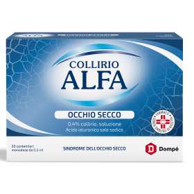 Collirio Alfa Occhio Secco Soluzione 0,4% Collirio 20 Fiale Monodose da 0,5ml