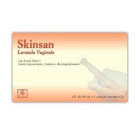 Skinsan Lavanda Vaginale 4 Flaconi 140 Ml + 4 Cannule Vaginali Monouso In Blister