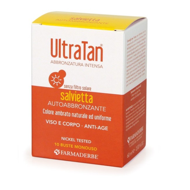 Farmaderbe Ultra Tan Salviette Autoabbronzanti 10 Buste Farmaderbe Ultra Tan Salviette Autoabbronzanti 10 Buste