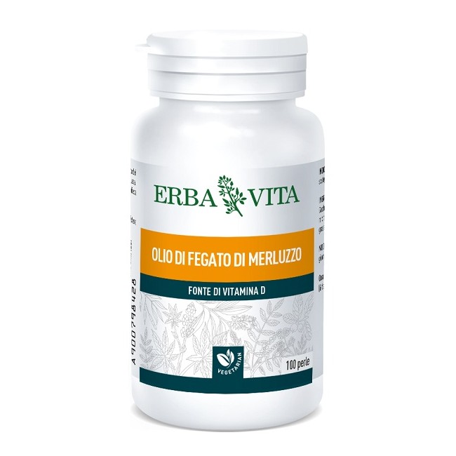 Erba Vita Olio Fegato Merluzzo 100 Perle 453 Mg