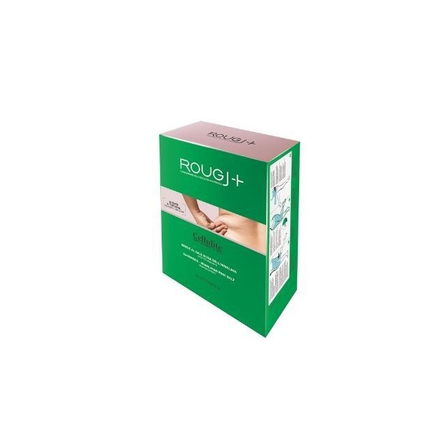 Rougj Cellulite Trattamento Spa Bende Corpo al Sale Rosa dell'Himalaya 2 pezzi 120 ml
