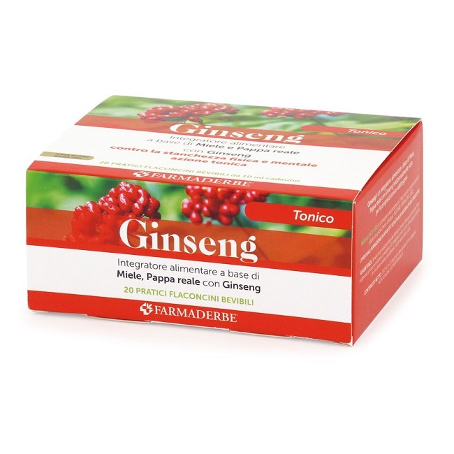 Farmaderbe Fiale Ginseng 20 Flaconcini 10 Ml Farmaderbe Fiale Ginseng 20 Flaconcini 10 Ml