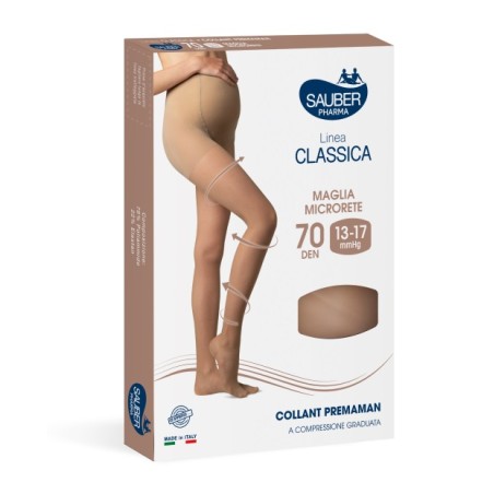 Desa Pharma Sauber Collant Premaman 140 Denari Maglia Microrete Neutro Beige 2 Linea Classica