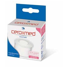 Nova Argentia Cerotto Adesivo In Rocchetto Ceroxmed In Tessuto Non Tessuto Aerato Ipoallergenico Bianco 500x2,5 Cm 1 Pezzo