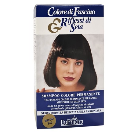 Zeta Farmaceutici Euphidra Colore Di Fascino & Riflessi Di Seta Shampoo Colore Permanente 42 Bruno 120 Ml