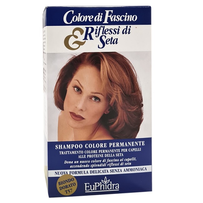 Zeta Farmaceutici Euphidra Colore Di Fascino & Riflessi Di Seta Shampoo Colore Permanente 57 Biondo Dorato 120 Ml Zeta Farmaceutici Euphidra Colore Di Fascino & Riflessi Di Seta Shampoo Colore Permanente 57 Biondo Dorato 120 Ml