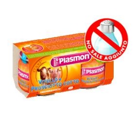 Plasmon Omogeneizzato Vitello Prosciutto Cotto 80 G X 2 Pezzi