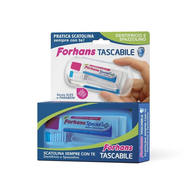 Uragme Forhans Travel Kit Tascabile Composto Da Spazzolino Da Viaggio + Forhans Special Pasta Dentifricia Tubetto 12,5 Ml
