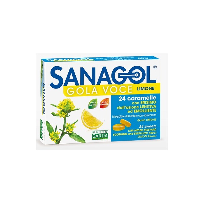 Named Sanagol Gola Voce Senza Zucchero Limone 24 Caramelle
