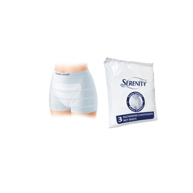 Mutandina A Rete Per Incontinenza Serenity Panty Comfort S 3 Pezzi