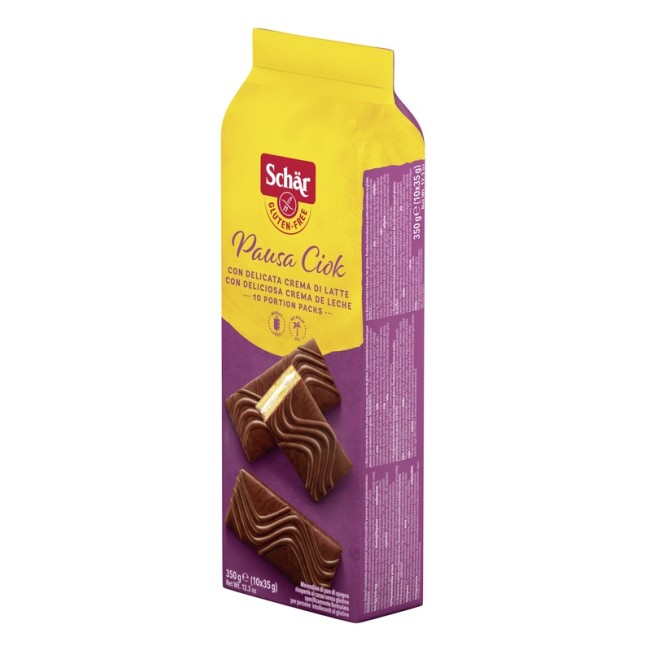 Schar Pausa Ciok Merendine Di Pan Di Spagna Con Crema Di Latte 10 Pezzi Da 35 G Schar Pausa Ciok Merendine Di Pan Di Spagna Con Crema Di Latte 10 Pezzi Da 35 G