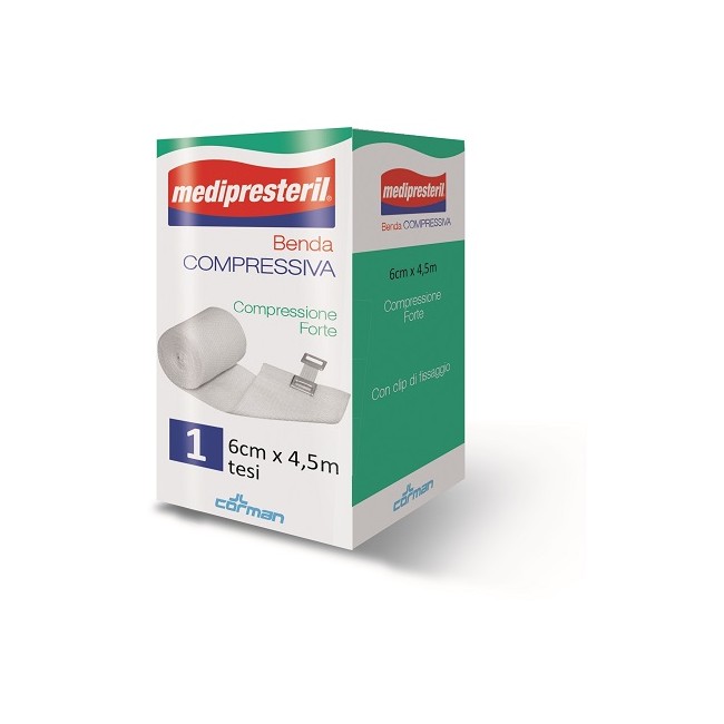 Corman Benda Medipresteril Compressione Forte M4,5x6cm Tesi Corman Benda Medipresteril Compressione Forte M4,5x6cm Tesi