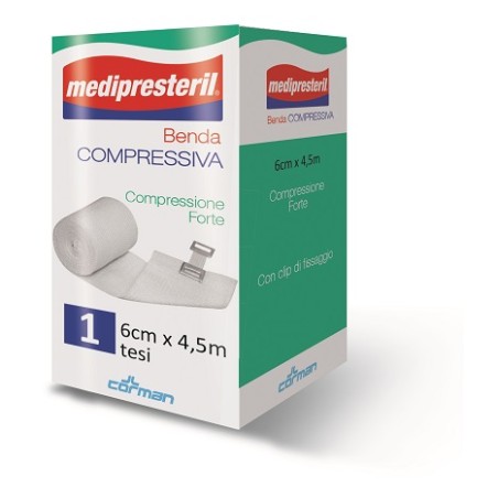 Corman Benda Medipresteril Compressione Forte M4,5x6cm Tesi