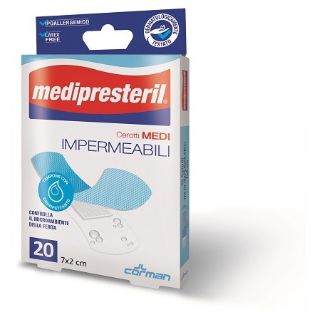 Corman Cerotto Grande Medipresteril Impermeabile 7x3cm 20 Pezzi