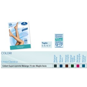 Desa Pharma Sauber Collant 70 Denari Super Coprente Maglia Liscia Melange Jeans 4 Linea Classica