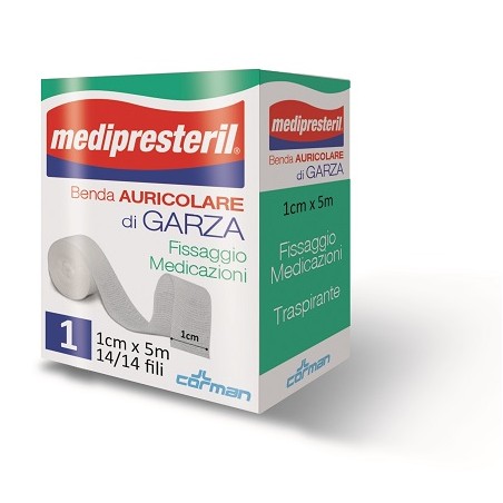 Corman Benda Auricolare Medipresteril 12/8 Fu M5x2cm 14/14 Fili