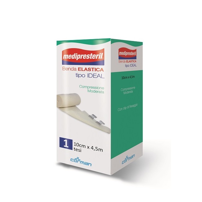 Corman Benda Elastica Medipresteril Ideal Compressione Moderata M4,5x10cm Tesi Corman Benda Elastica Medipresteril Ideal Compressione Moderata M4,5x10cm Tesi