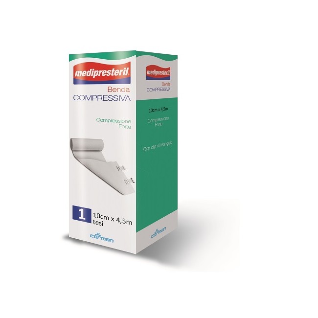 Corman Benda Medipresteril Compressione Forte M4,5x10cm Tesi Corman Benda Medipresteril Compressione Forte M4,5x10cm Tesi