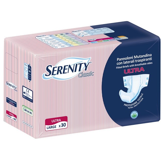 Pannolone A Mutandina Serenity Classic Ultra Aloe Large 30 Pezzi Pannolone A Mutandina Serenity Classic Ultra Aloe Large 30 Pezzi