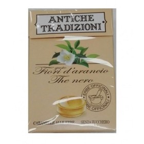 Antiche tradizioni caramelle senza zucchero fiori d'arancio the nero