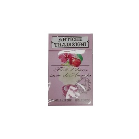 Antiche tradizioni caramelle senza zucchero fiori d'ibisco esucco acerola Antiche tradizioni caramelle senza zucchero fiori d'ibisco esucco acerola