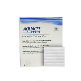 Convatec Medicazione In Tecnologia Hydrofiber In Carbossimetilcellulosa Sodica E Cellulosa Rigenerata Aquacel Extra 10x10 Cm 5 P