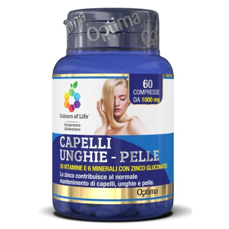 Optima Naturals Colours Of Life Capelli Unghie Pelle 60 Compresse 1000 Mg Optima Naturals Colours Of Life Capelli Unghie Pelle 60 Compresse 1000 Mg