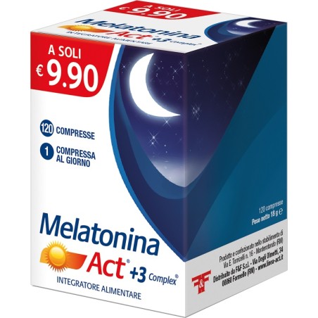 F&f Melatonina Act +3 Complex 120 Compresse