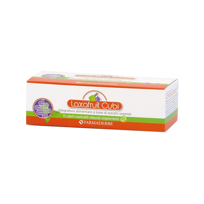 Farmaderbe Laxafruit 15 Cubetti Masticabili 150 G Farmaderbe Laxafruit 15 Cubetti Masticabili 150 G