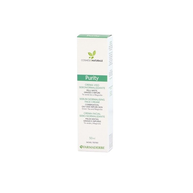 Farmaderbe Purity Crema Viso Sebonormalizzante 50 Ml Farmaderbe Purity Crema Viso Sebonormalizzante 50 Ml
