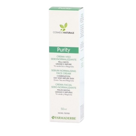 Farmaderbe Purity Crema Viso Sebonormalizzante 50 Ml