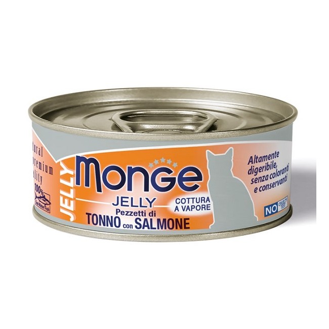 Monge & C. Monge Natural Quality Gatto Monge Jelly Pezzetti Di Tonno Bonito/salmone 80 G Monge & C. Monge Natural Quality Gatto Monge Jelly Pezzetti Di Tonno Bonito/salmone 80 G