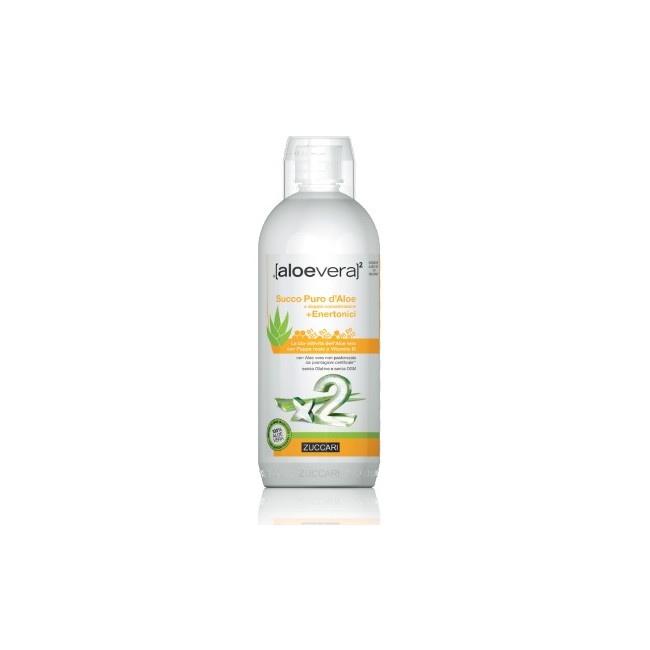 Zuccari Aloevera2 Succo Puro D'aloe Doppia Concentrazione + Enertonici 1 Litro