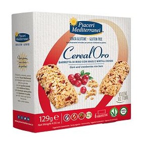 Eurospital Piaceri Mediterranei Cerealoro Barretta Di Riso Con Mais E Mirtilli Rossi 6 Pezzi Da 21,5 G