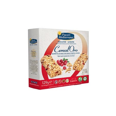 Eurospital Piaceri Mediterranei Cerealoro Barretta Di Riso Con Mais E Mirtilli Rossi 6 Pezzi Da 21,5 G