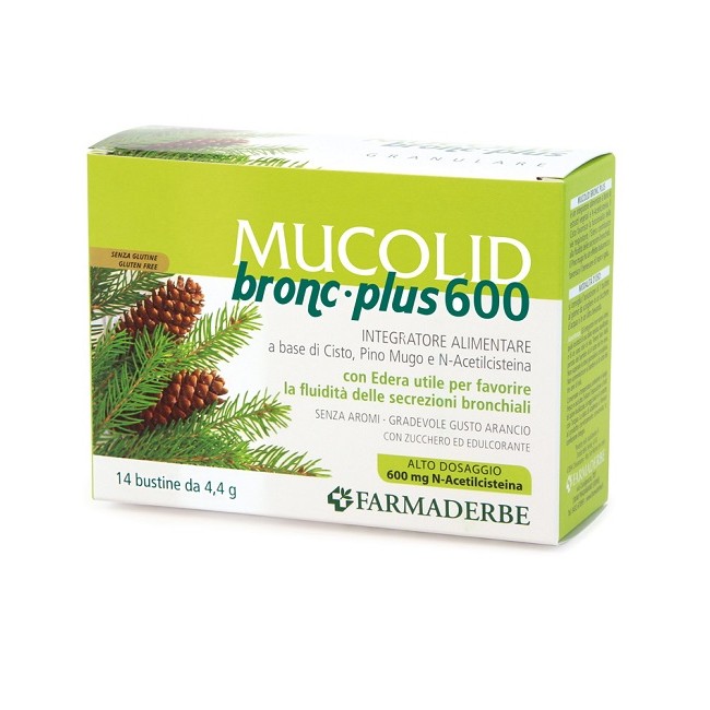 Farmaderbe Mucolid Bronc Plus 600 14 Bustine Farmaderbe Mucolid Bronc Plus 600 14 Bustine