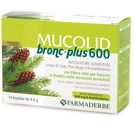 Farmaderbe Mucolid Bronc Plus 600 14 Bustine Farmaderbe Mucolid Bronc Plus 600 14 Bustine