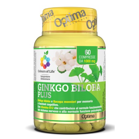 Optima Naturals Colorus Of Life Ginkgo Biloba Plus 60 Compresse 1000 Mg Optima Naturals Colorus Of Life Ginkgo Biloba Plus 60 Compresse 1000 Mg