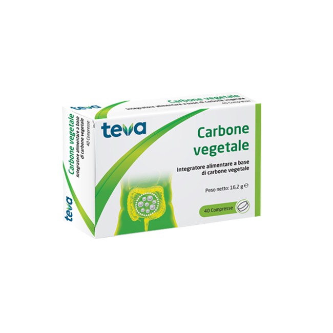 Carbone Vegetale Teva 40 Compresse 16,2 G Carbone Vegetale Teva 40 Compresse 16,2 G