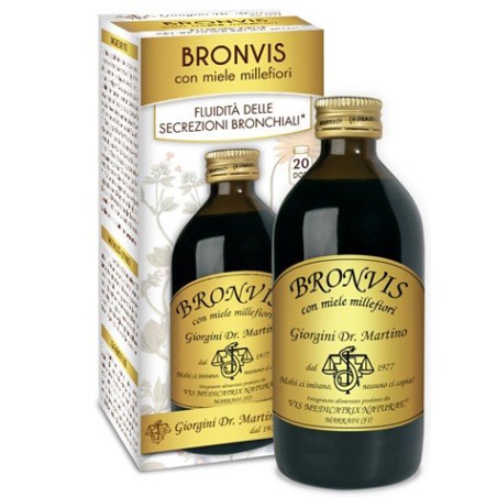Dr. Giorgini Bronvis Con Miele Millefiori 200 Ml Dr. Giorgini Bronvis Con Miele Millefiori 200 Ml