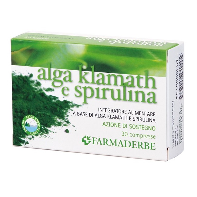 Farmaderbe Alga Klamath E Spirulina 30 Compresse Farmaderbe Alga Klamath E Spirulina 30 Compresse