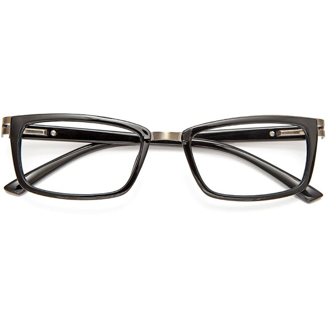 Occhiale da lettura premontato twins platinum lugano nero +3,50