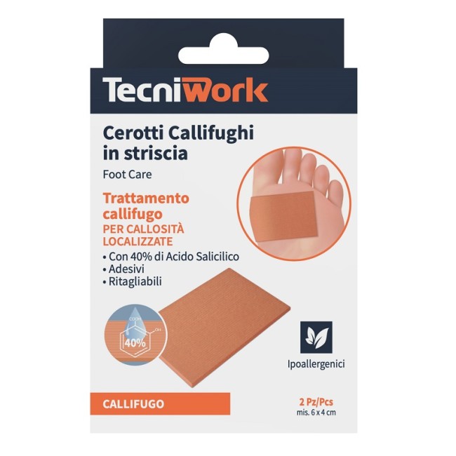 Tecniwork Cerotti Callifughi In Striscia Confezione Da 2 Pezzi Tecniwork Cerotti Callifughi In Striscia Confezione Da 2 Pezzi
