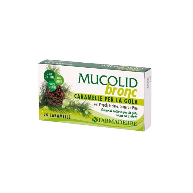 Farmaderbe Mucolid Bronc Propoli&pino 24 Caramelle Farmaderbe Mucolid Bronc Propoli&pino 24 Caramelle