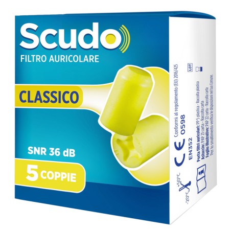 Pasquali Scudo Filtro Auricolare Classico Snr 36 Db 7-12mm 5 Paia Pasquali Scudo Filtro Auricolare Classico Snr 36 Db 7-12mm 5 Paia