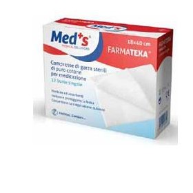 Farmac-zabban Garza Compressa Meds Farmatexa 12/8 18x40cm 12 Pezzi