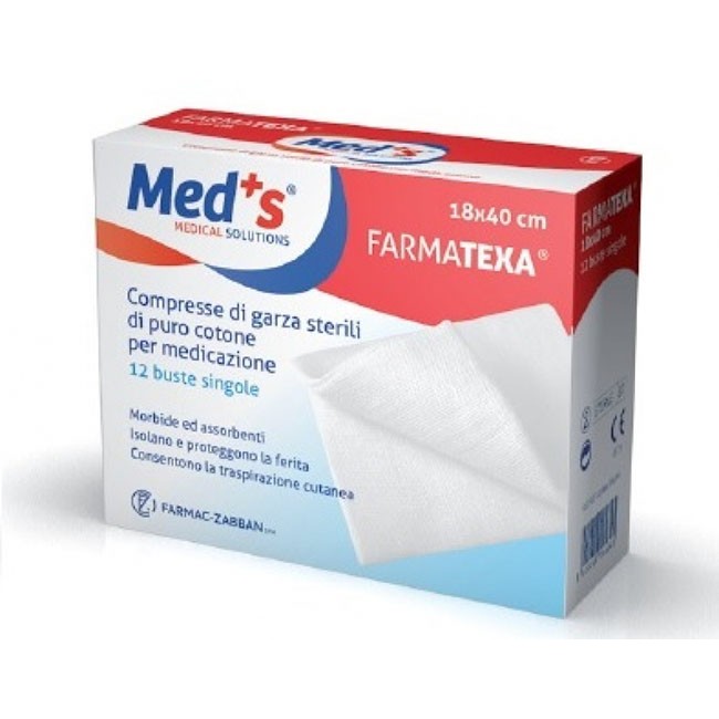 Farmac-zabban Garza Compressa Meds 12/12 18x40cm 12 Pezzi