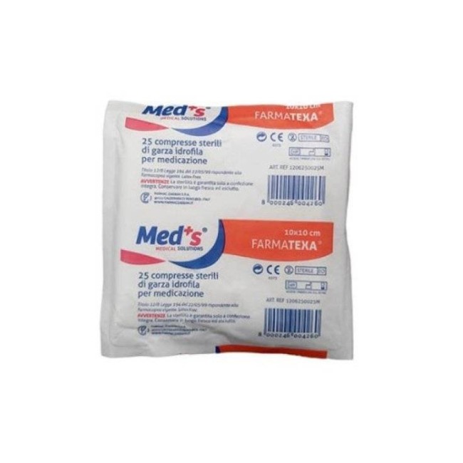 Farmac-zabban Garza Compressa Meds Tessuto Non Tessuto 10x10cm 25 Pezzi