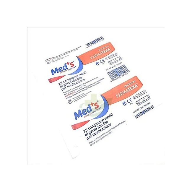 Farmac-zabban Garza Compressa Meds Tessuto Non Tessuto Peel Open 10x10cm 16 Pezzi